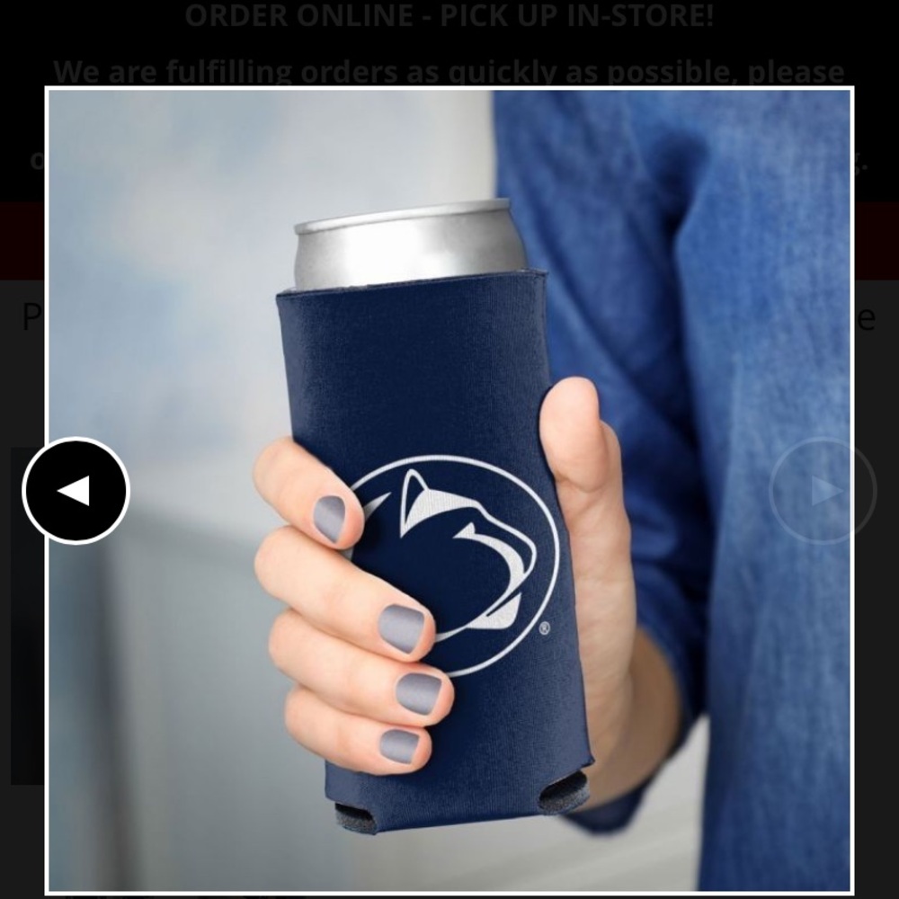 Set of 2 bundle Penn State Nittany Lions 2 Tone Slim Can Koozie NEW NWT - Picture 4 of 4